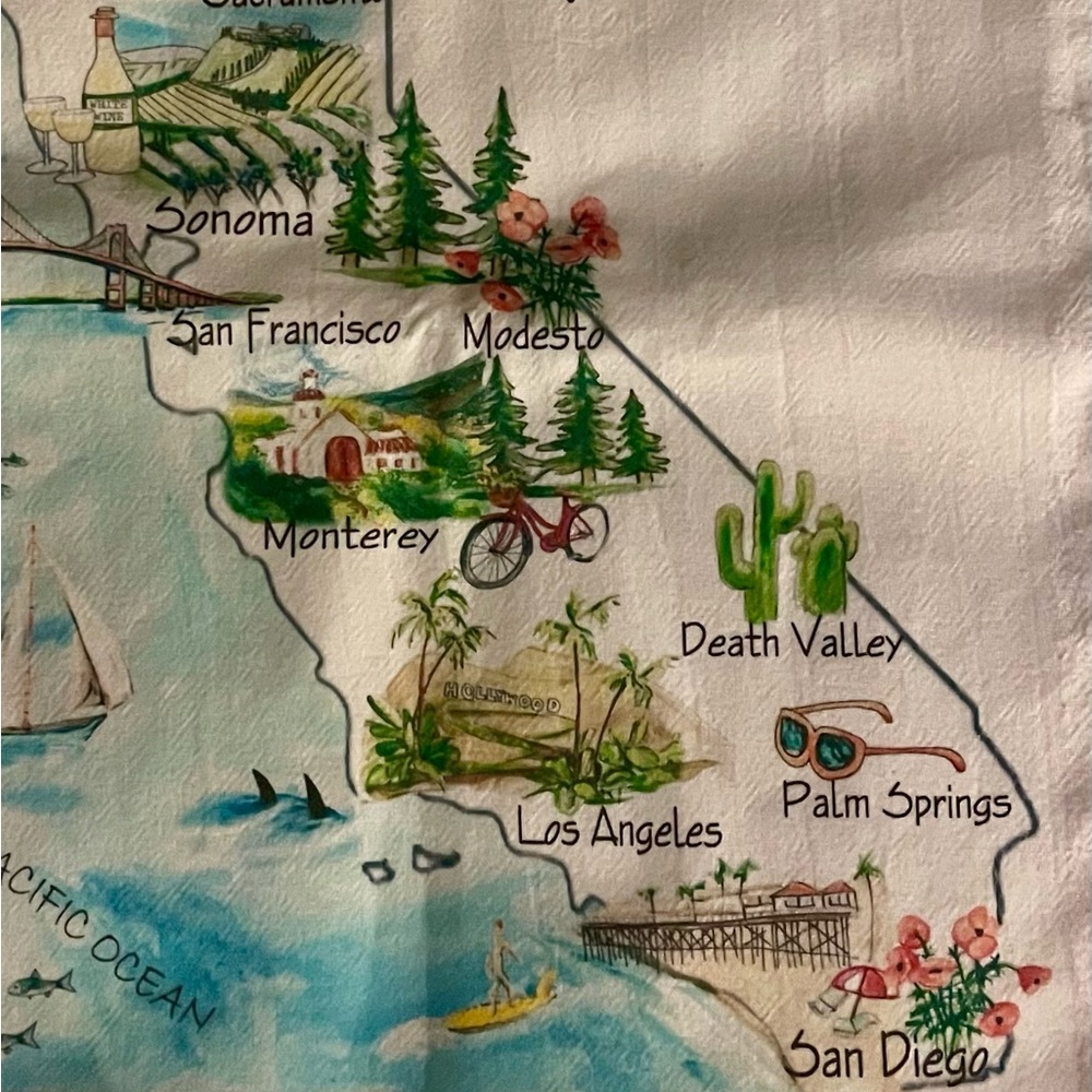 California-Themed Kitchen Towel - Picture 4 of 4